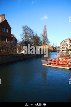 View of the River Cam and Punts from Quayside, Cambridge