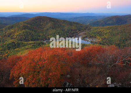 Dusk, Sharp Top Mountain, Peaks of Otter, Blue Ridge Parkway, Virginia ...