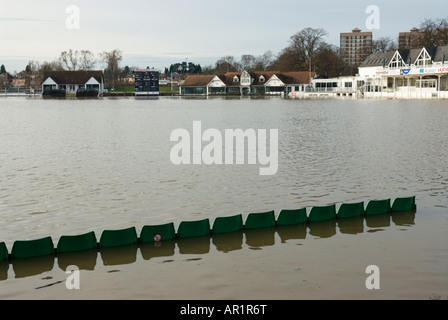 Worcestershire County Cricket Club under water after flooding from the River Severn Stock Photo