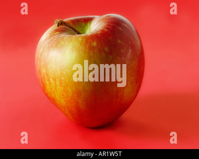 Green and red apple - Braeburn Stock Photo