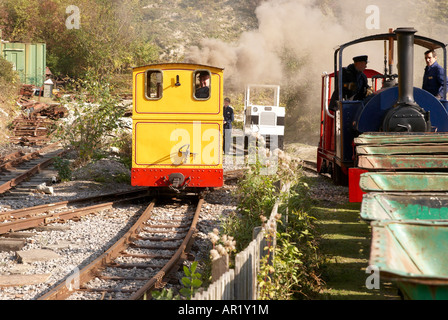 Bagnall 2-4-0T 1781/1905 'Polar Bear' built for the Groudle Glen Railway, Isle of Man now at Amberley Working Museum, Sussex. Stock Photo