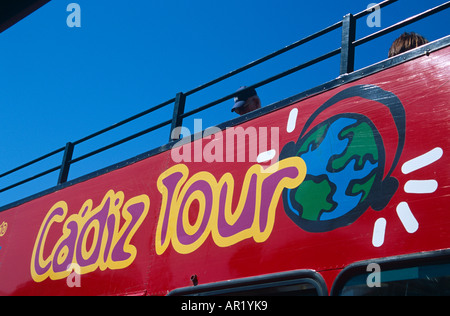 Cadiz tour bus, Cadiz, Spain Stock Photo