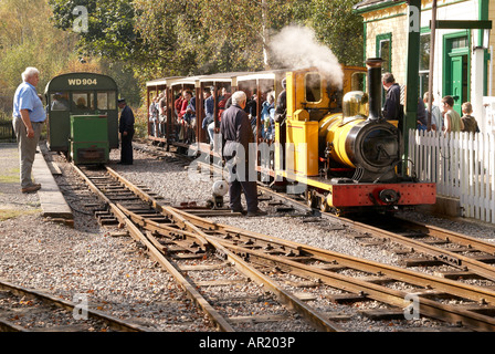 Bagnall 2-4-0T 1781/1905 'Polar Bear' built for the Groudle Glen Railway, Isle of Man now at Amberley Working Museum, Sussex. Stock Photo