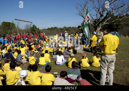 France Provence Plan Aups A Boy Scout Meeting At Spring Stock Photo