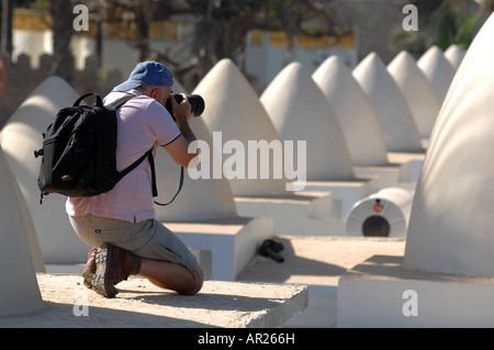 Travel photographer at work on location Stock Photo