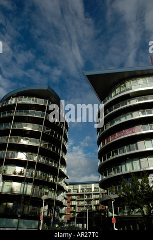 Chelsea Bridge Wharf luxury residential development in Battersea, London, England Stock Photo