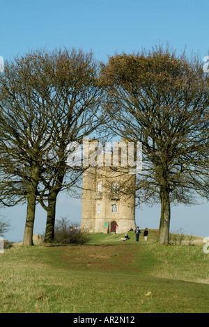 Autumnal view of Broadway Tower  Worcestershire England UK Europe Stock Photo