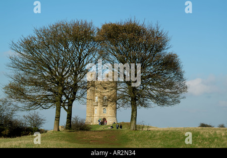 Autumnal view of Broadway Tower  Worcestershire England UK Europe Stock Photo