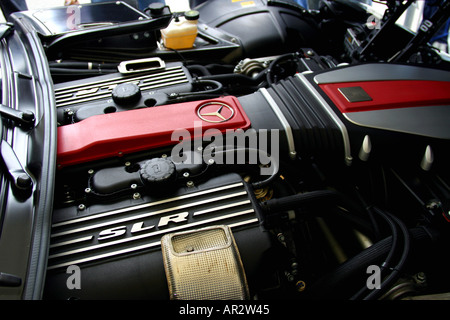 Mercedes Benz SLR Mclaren Engine Stock Photo
