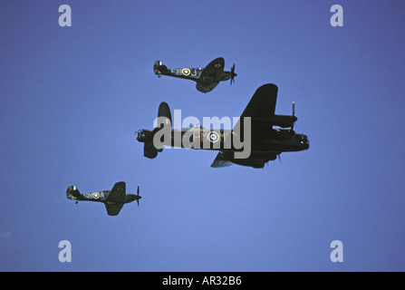 Battle of Britain Flypast at RAF Abingdon 1990 Stock Photo