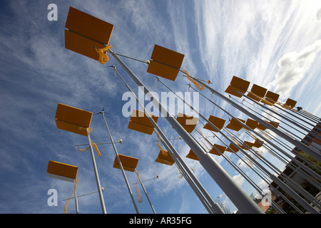 wind turbines and solar panels form alternative enery plant close ...