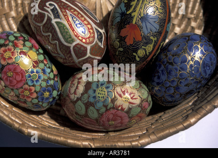 Painted Easter eggs are a tradition in Eastern Europe Stock Photo