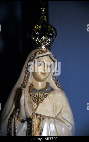 Our Lady of Fátima Catholic devotional icon. of the Blessed Virgin Mary based on the famed Marian apparition observed in 1917 in Portugal. Stock Photo