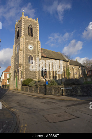 St Peters Church in White Hart Street, town centre of Thetford, Norfolk, UK Stock Photo