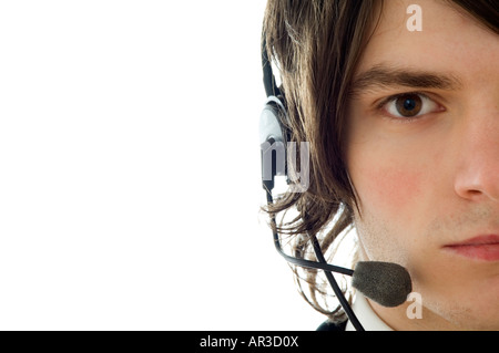 telephone operator call centre Stock Photo