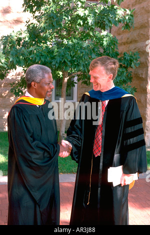 Past President of Macalester College and UN Secretary General Kofi Annan at graduation ceremony. St Paul Minnesota USA Stock Photo