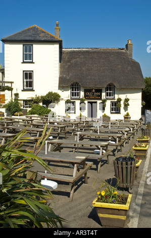 the old inn at mullion in cornwall Stock Photo