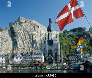 16th C Citadel River Meuse Dinant Belgium Stock Photo