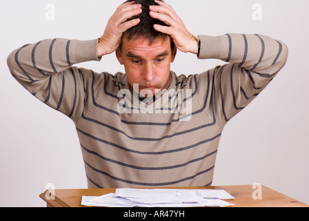 stressed man, 'stressed', 'stress', man stressed out, Stock Photo