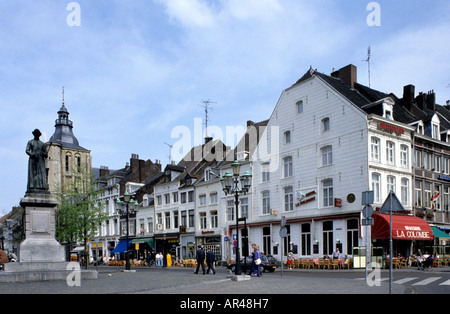 Maastricht Netherlands restaurant bar pavement pub Stock Photo