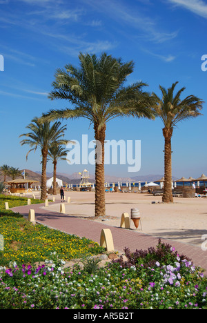 Beach view, Hotel Sofitel Taba Heights, Taba Heights, Sinai Peninsula, Republic of Egypt Stock Photo