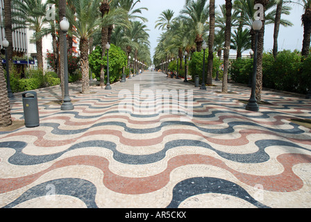 Explanada de Espana in Alicante, Spain Stock Photo