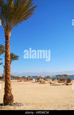 Beach view, Hotel Sofitel Taba Heights, Taba Heights, Sinai Peninsula, Republic of Egypt Stock Photo