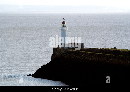 breakwater and light house barry vale of glamorgan south wales uk Stock Photo