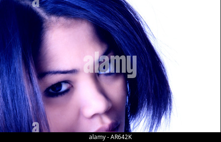 Asian woman closeup portrait Stock Photo