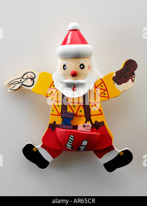 festive wooden 'father Christmas' Stock Photo
