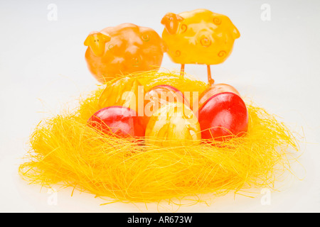 Coloured Easter Eggs Stock Photo
