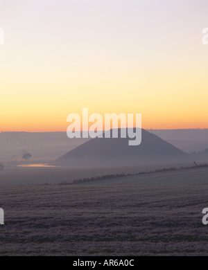 Silbury Hill Wiltshire Stock Photo