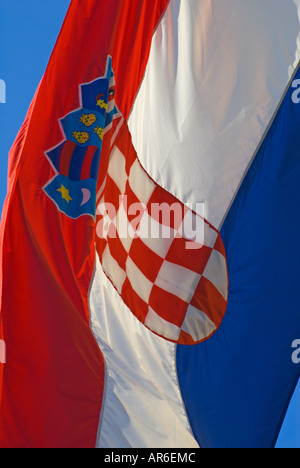 Zagreb, Croatia. Croatian Flag Stock Photo