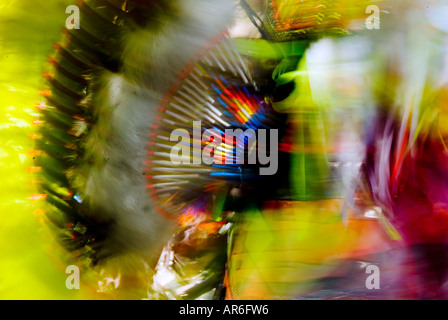 Scenes from the New Mexico State Fair including Native American Pow Wow dance rituals Stock Photo