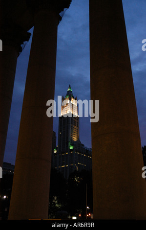 Woolworth Building from Municipal Buiding New York USA Stock Photo