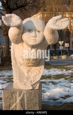 Statue outside Gruber Palace Ljubljana Slovenia Stock Photo