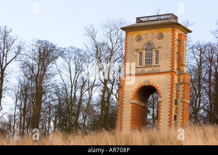 Bellmount Tower, Belton House folly, Grantham, Lincolnshire, England Stock Photo