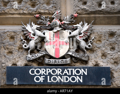 Corporation of London Coat of Arms Insignia, London, England, UK Stock ...