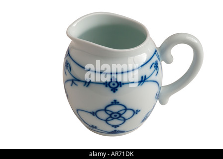 Blue and white Gerold Porzellan German pottery jug Stock Photo