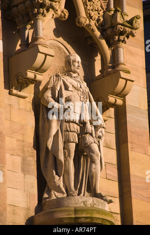 Prince Albert, , Albert Memorial Clock tower Queen's queens Square, Belfast, in Northern Ireland major city landmark, tourist at Stock Photo