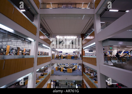 Interior of MLK library in downtown San Jose, largest new library in the US West of the Mississippi Stock Photo