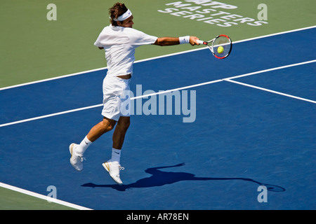 Roger Federer (SUI) plays in the Cincinnati Western & South ATP Masters Tournament, Cincinnati Ohio. Stock Photo