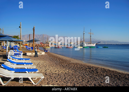 Beach promenade, North Beach, Eilat, South District, Israel Stock Photo