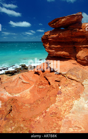 Pindan red rocks at Gantheaume Point Broome, Western Australia Stock ...