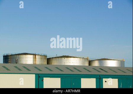 An oil storage depot in Birkenhead near Liverpool England Stock Photo