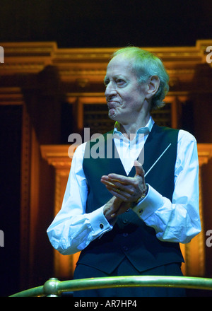 Oscar winning British film composer John Barry (1933-2011) in concert at Royal Albert Hall, London, UK. 28th September 2006. Stock Photo