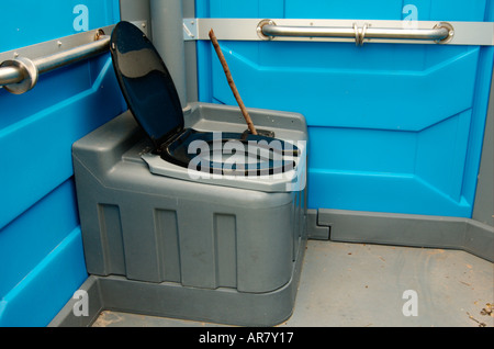 The inside of a public rest room in an open air event Tel Aviv Israel Stock Photo