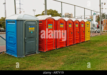 Public rest room in an open air event Tel Aviv Israel Stock Photo