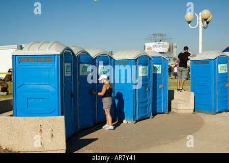 Public rest room in an open air event Tel Aviv Israel Stock Photo