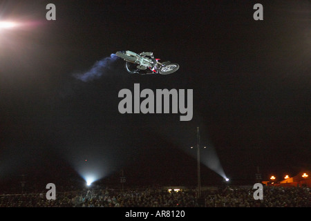 Crusty Demons Global Assault Tour 2004 Freestyle moto x Model released Stock Photo